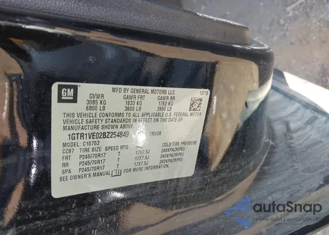 2011 GMC Sierra 1500 Sle z USA, uszkodzony, nr VIN 1GTR1VE02BZ254849